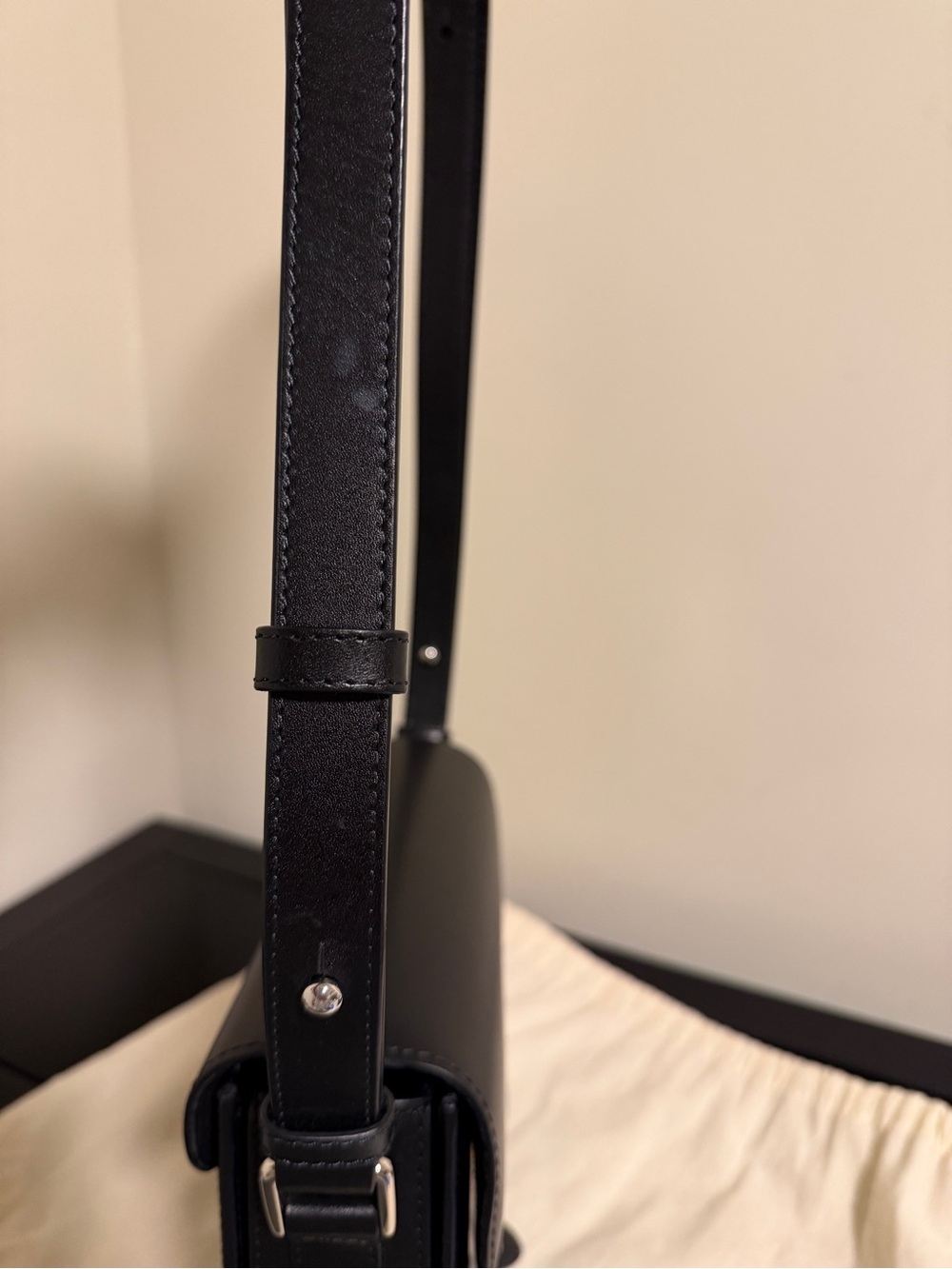 A.P.C. Grace Black Leather Crossbody with Gold & Silver Accents authentic - Picture 7 of 10